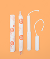 Aunt Flow bulk tampons fit universal tampon dispensers,  such as free-vend Hospeco, Bobrick, ASI, and Frost dispensers